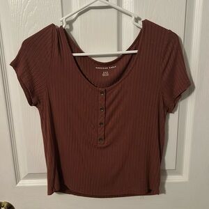 Brown American Eagle Crop Top
